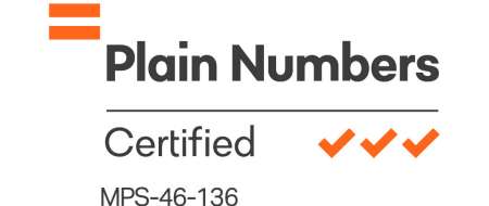 Plain Numbers Certified MPS-46-136 logo